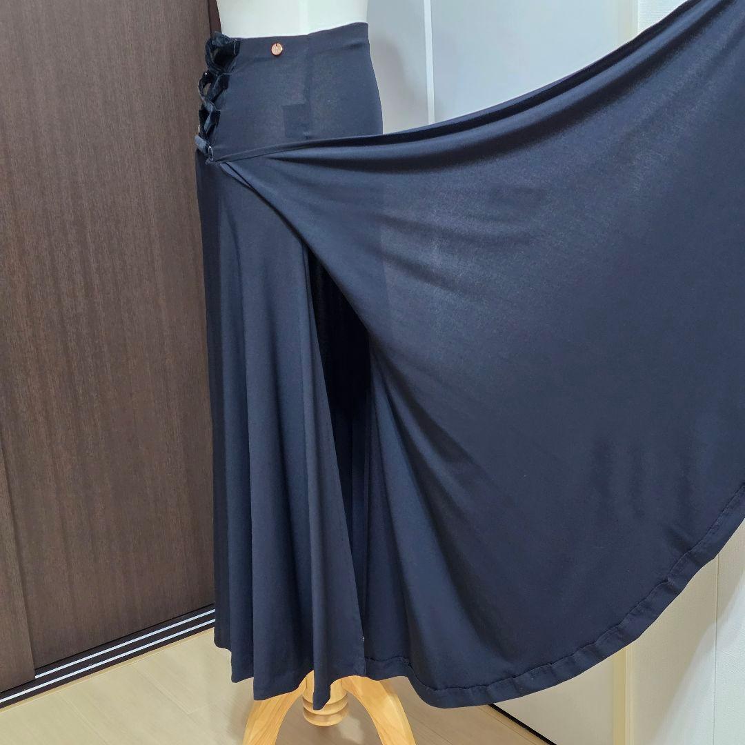 ESPEN SALBERGエスパン社交 ダンススカート Sベルベット紐デザイン