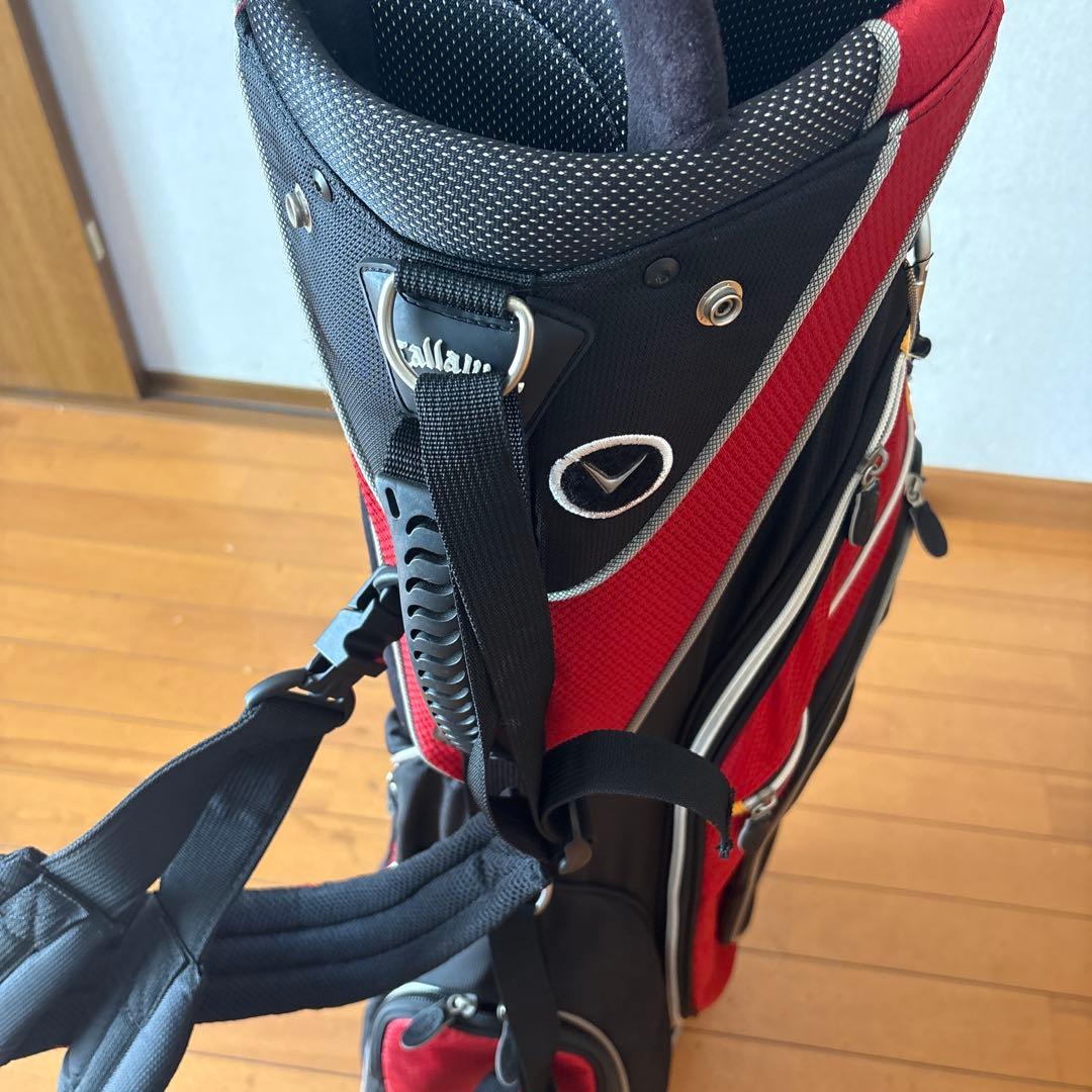 Callaway ゴルフキャディバッグ 赤黒 5仕切り