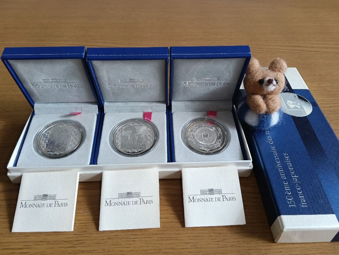 ☆掘り出し物！☆日仏修好通商条約締結150周年 プルーフ銀貨3種セット