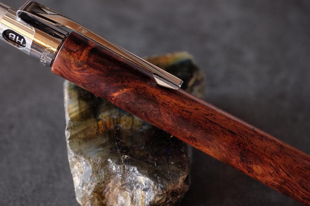 高村杢工房PG5木軸カスタムシャープペンシル0085 ホンジュラスローズ瘤