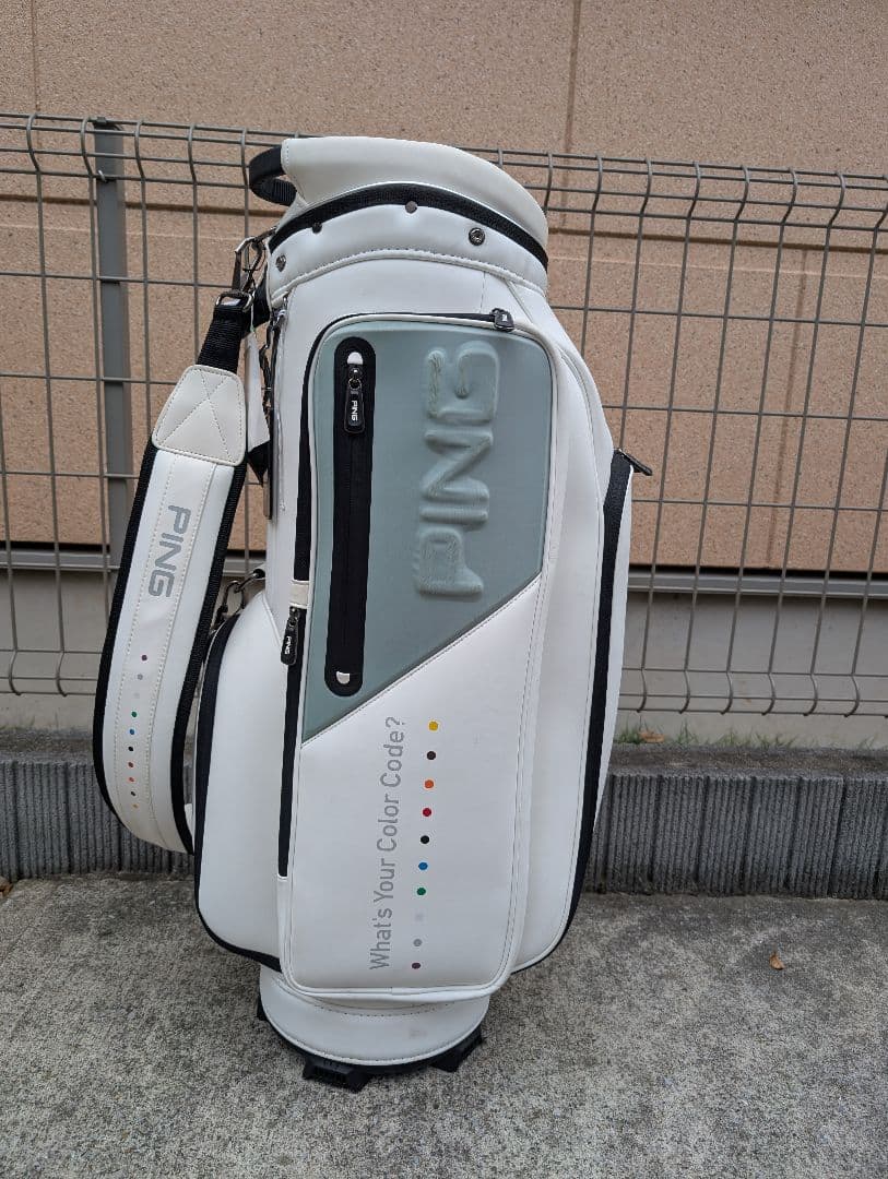 PING ゴルフバッグ ホワイト/グレー