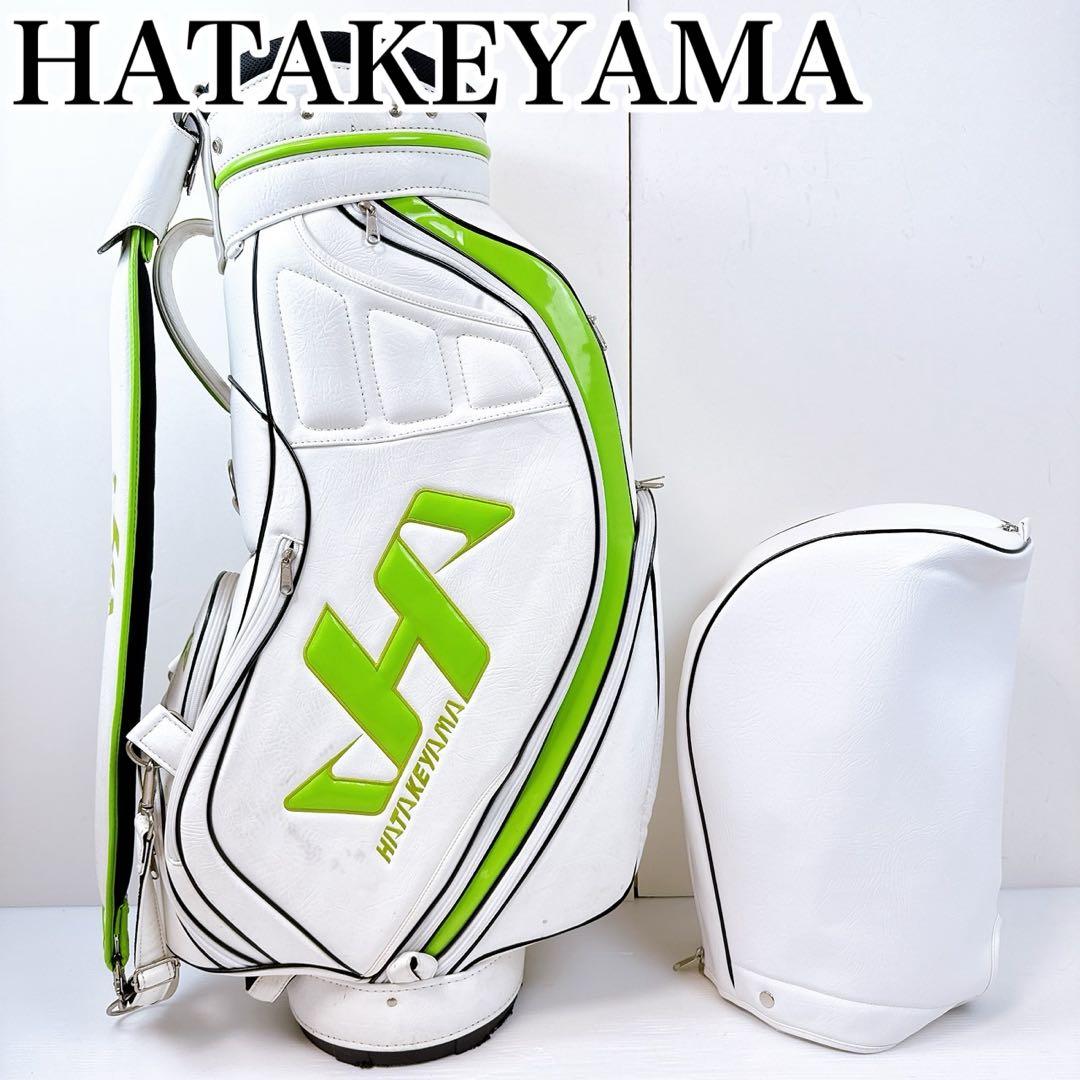 ハタケヤマ（HATAKEYAMA）　キャディバッグ　白（ホワイト）カート式