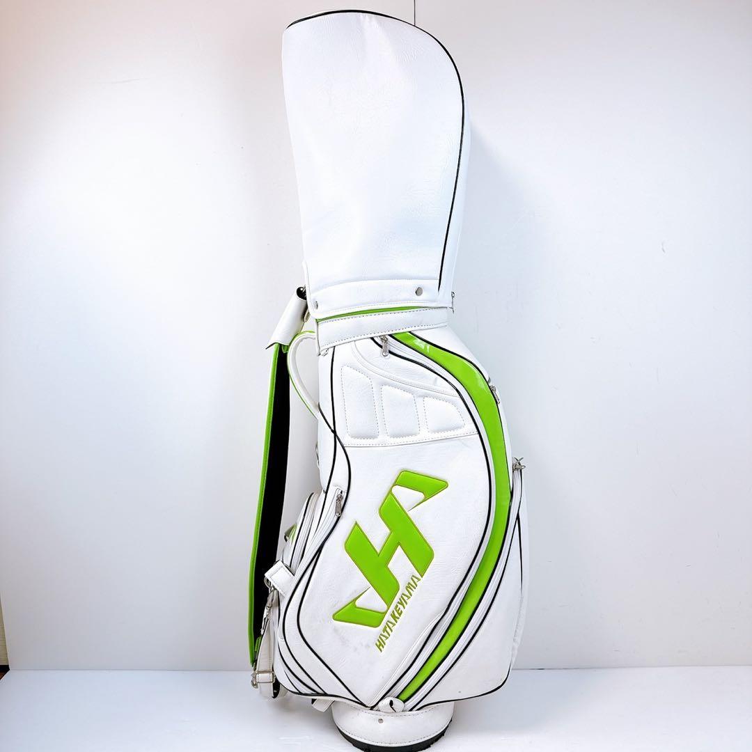 ハタケヤマ（HATAKEYAMA）　キャディバッグ　白（ホワイト）カート式
