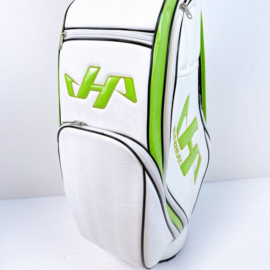 ハタケヤマ（HATAKEYAMA）　キャディバッグ　白（ホワイト）カート式