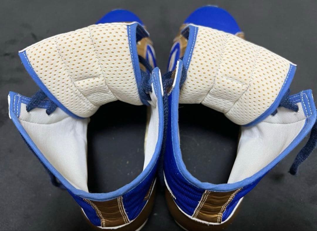 【美品・希少カラー】ミズノ ボクシングシューズ 青×ゴールド ほぼ未使用