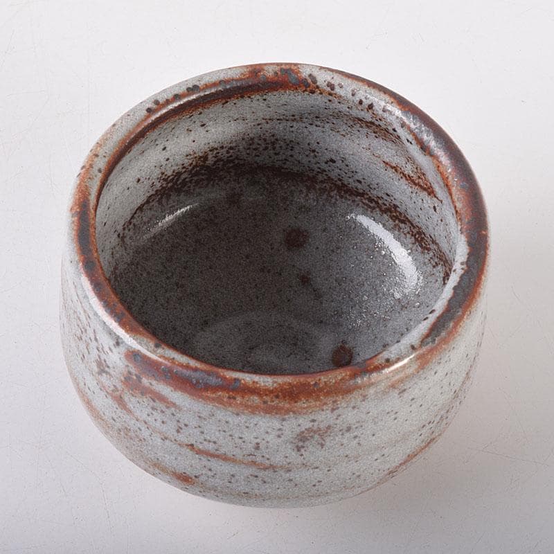 茶道具　人間国宝　荒川豊蔵作　志野茶碗　共箱　M　R8052