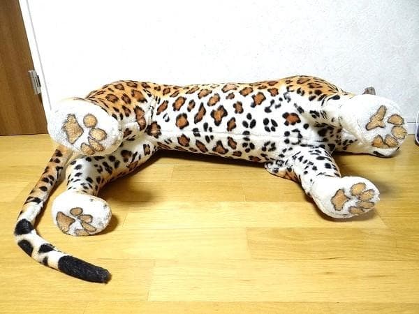 アニマルスツール ヒョウ 動物 座れるぬいぐるみ 腰掛け リアル ぬいぐるみ