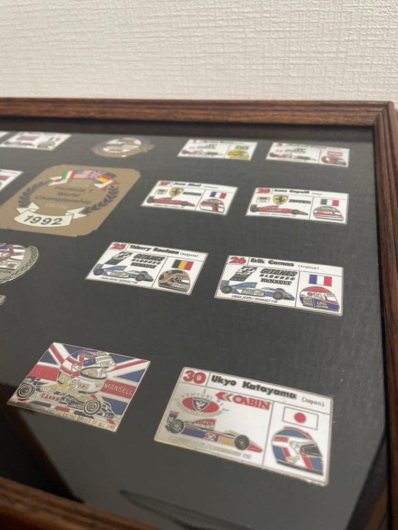 F1 ピンバッジ額装　1992年　限定品　レア　箱無し
