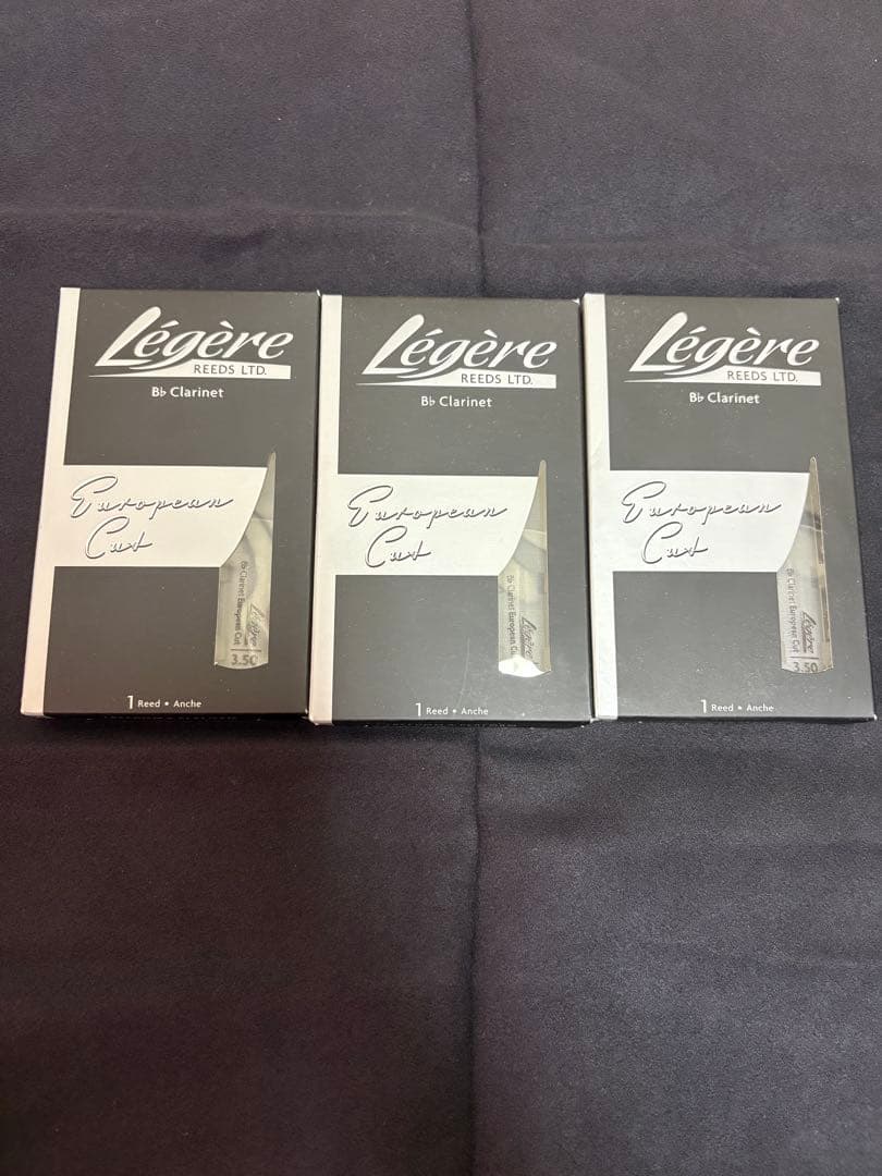 Légère クラリネットリード 3箱セット　ヨーロピアンカット3.50