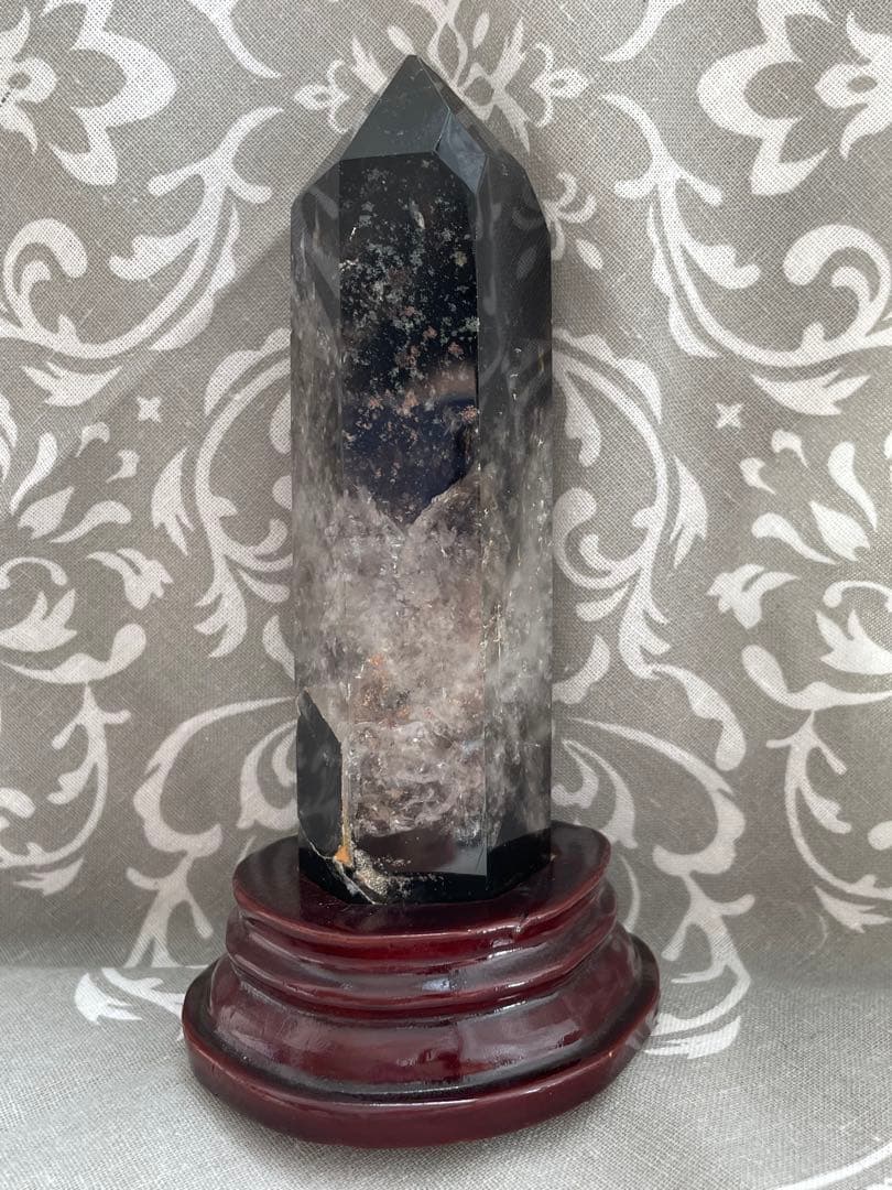 魔除け 邪気祓いに！ 黒水晶 315g 虹 多数 天然石 パワーストーン