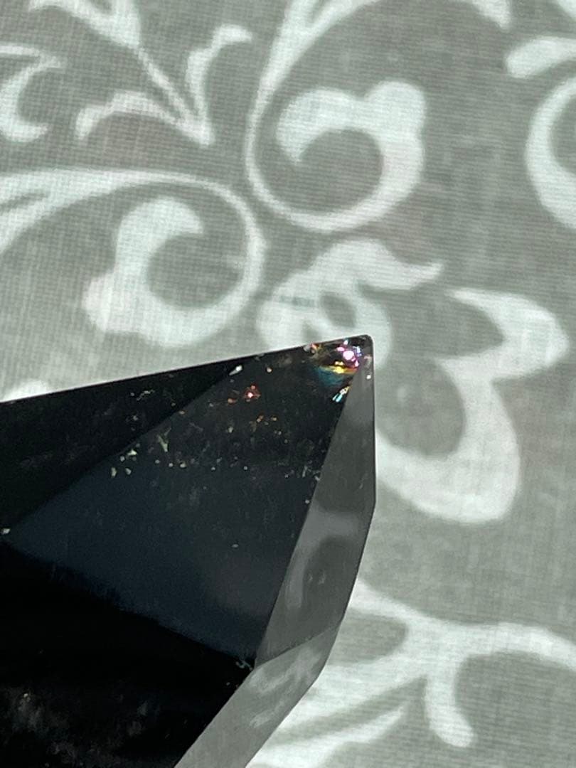 魔除け 邪気祓いに！ 黒水晶 315g 虹 多数 天然石 パワーストーン