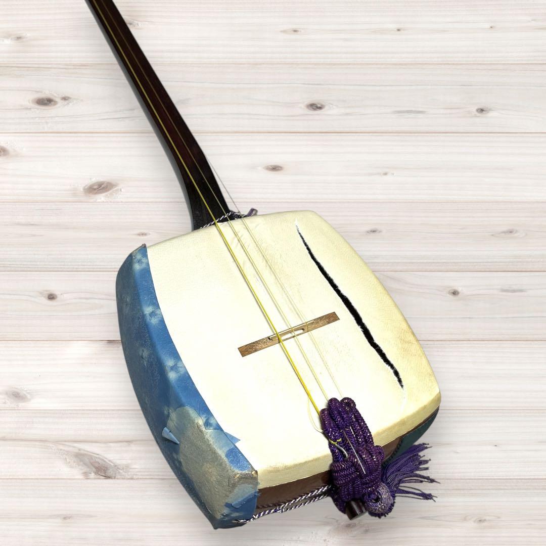 細棹 三味線 ハードケース 和楽器 伝統 弦楽器 バチ