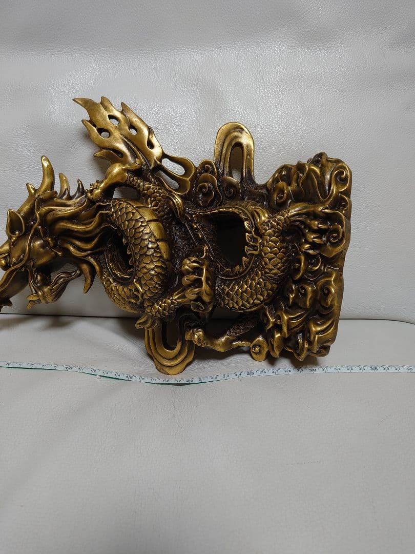 開運 龍神 龍 雲龍 ブロンズ製（真鍮製）置き物