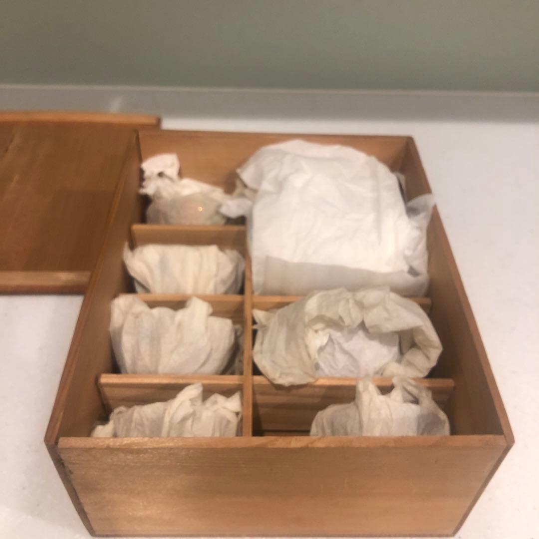 ⭐︎九谷焼　章山　茶器　7点セット　色絵　金彩　花詰　急須　湯呑　茶道具　煎茶道具