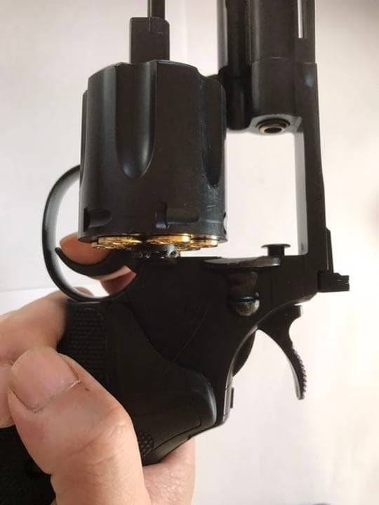 値下げ　絶版　マルイ　ガスリボルバー パイソン357 6inch スコープ付