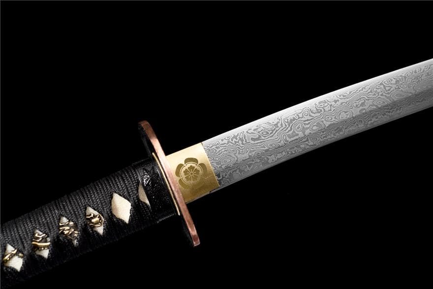 【莫仙】石洗模様スチールコイル模様武士刀 日本刀 模造刀 居合刀