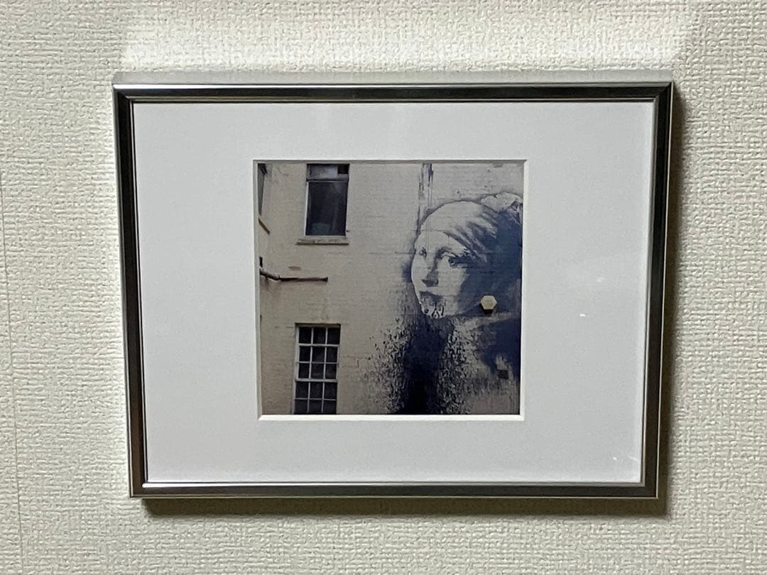 限定マット額装品/バンクシー/Girl With A Pierced