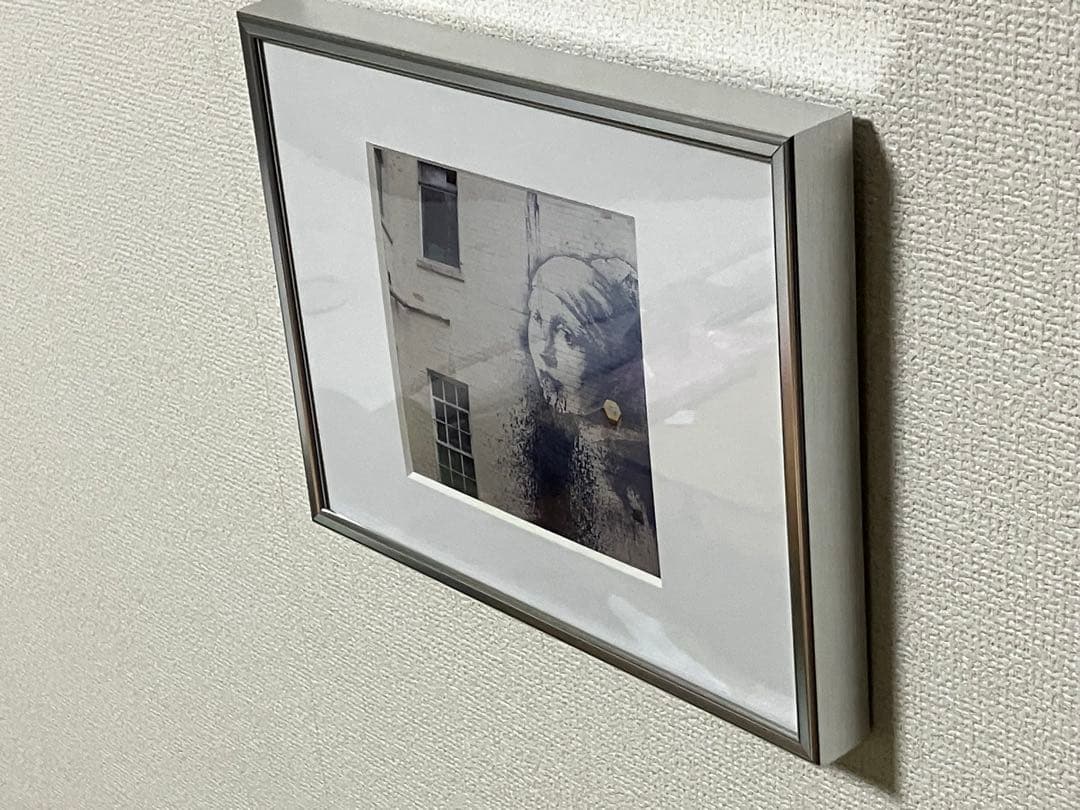 限定マット額装品/バンクシー/Girl With A Pierced