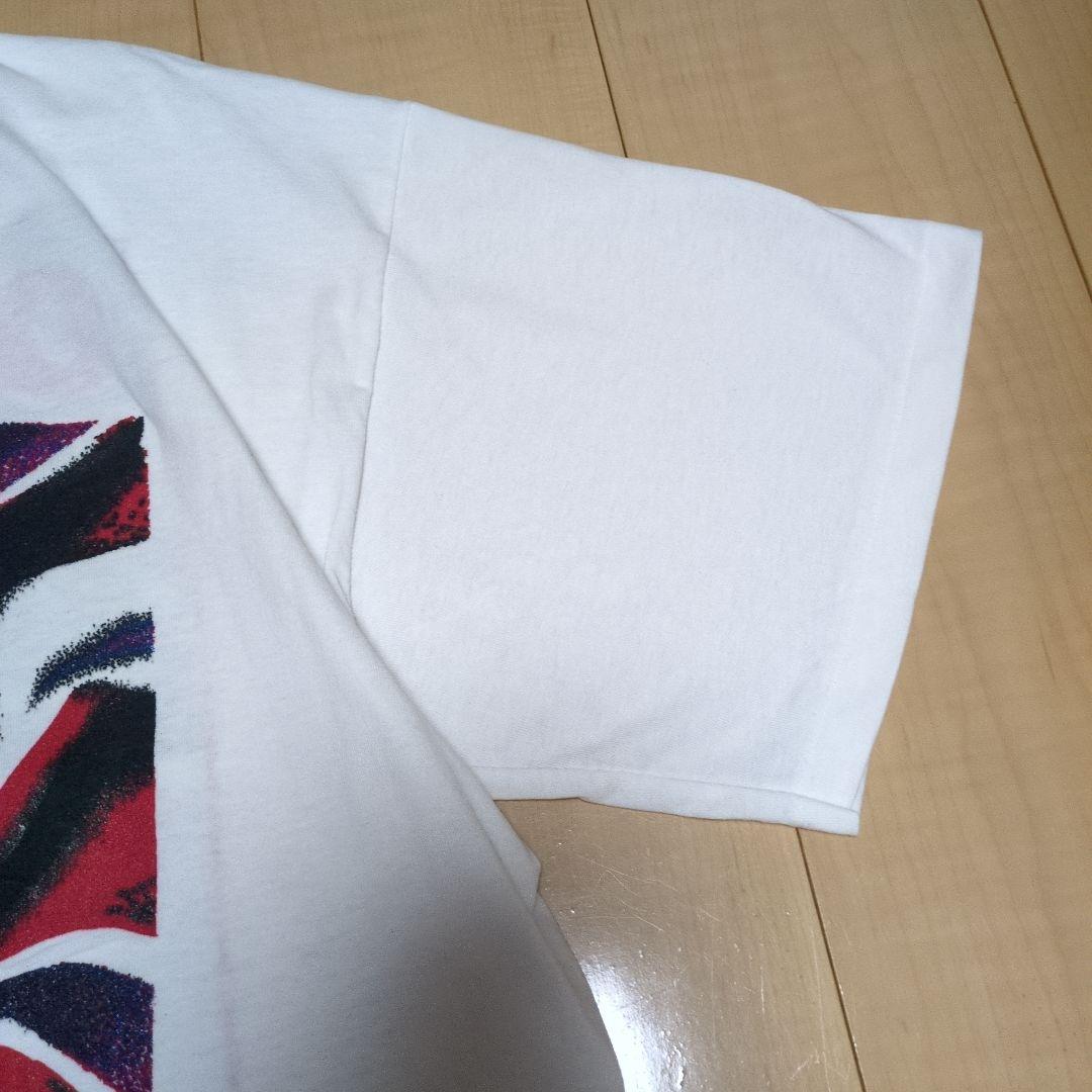 ヴィンテージ oasis オアシス ユニオンジャックロゴTシャツ ホワイト XL