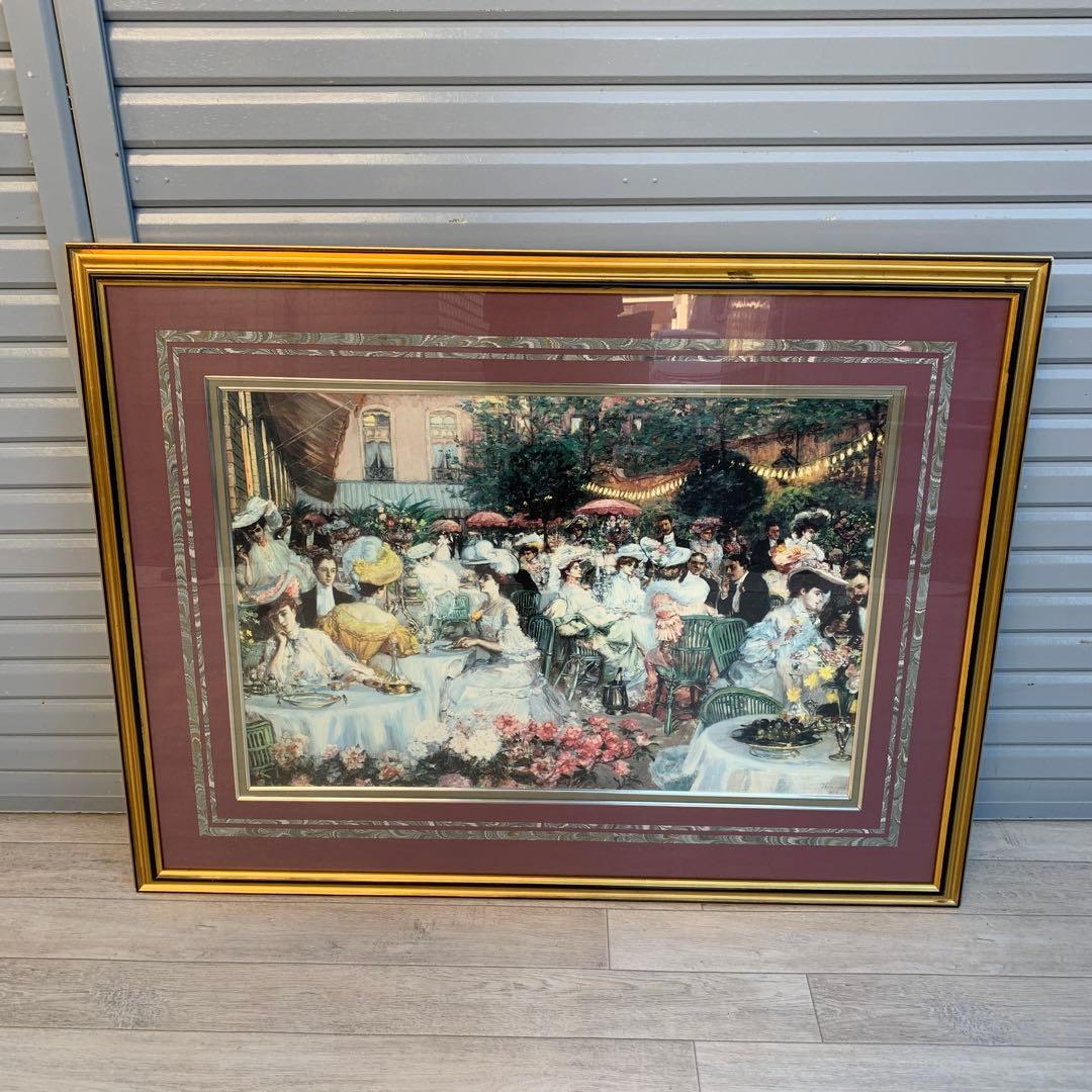 ホテルリッツの夕食　ピエールジョルジュ　額縁　世界の名画　絵　レプリカ　アート