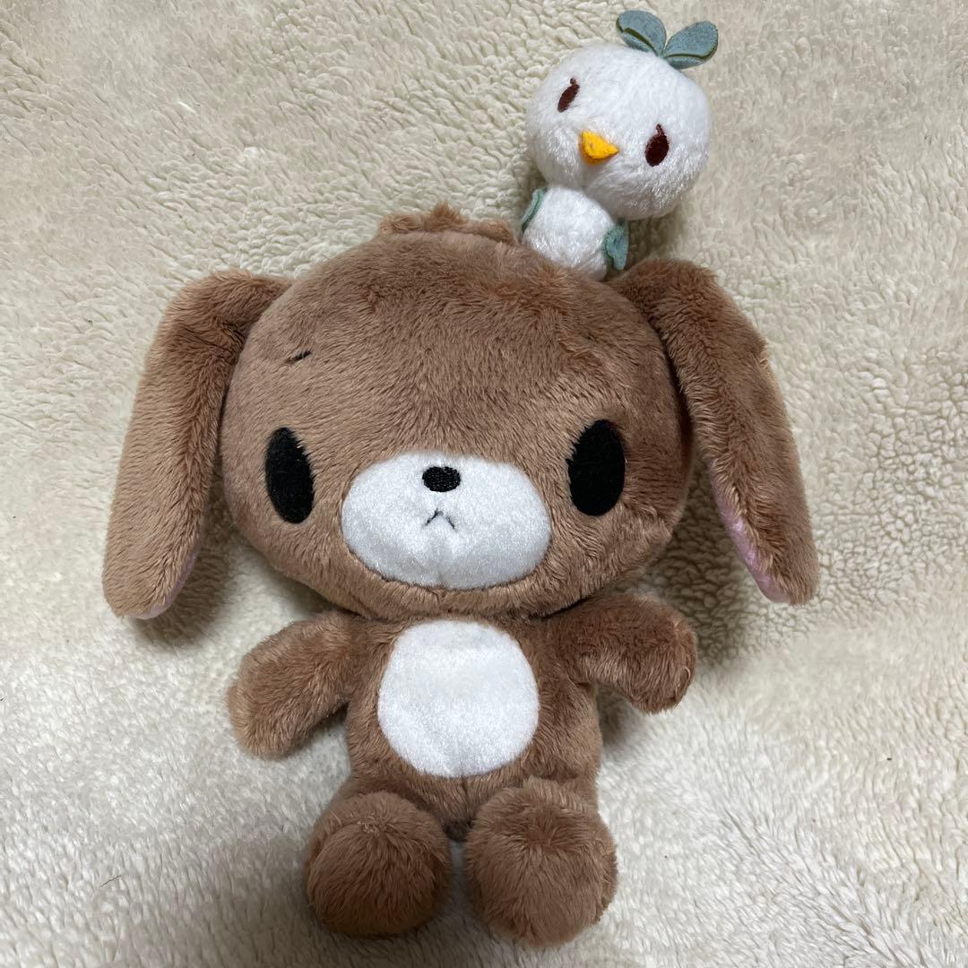 シュガーバニーズ　くろうさ　小鳥のぬいぐるみ　レア