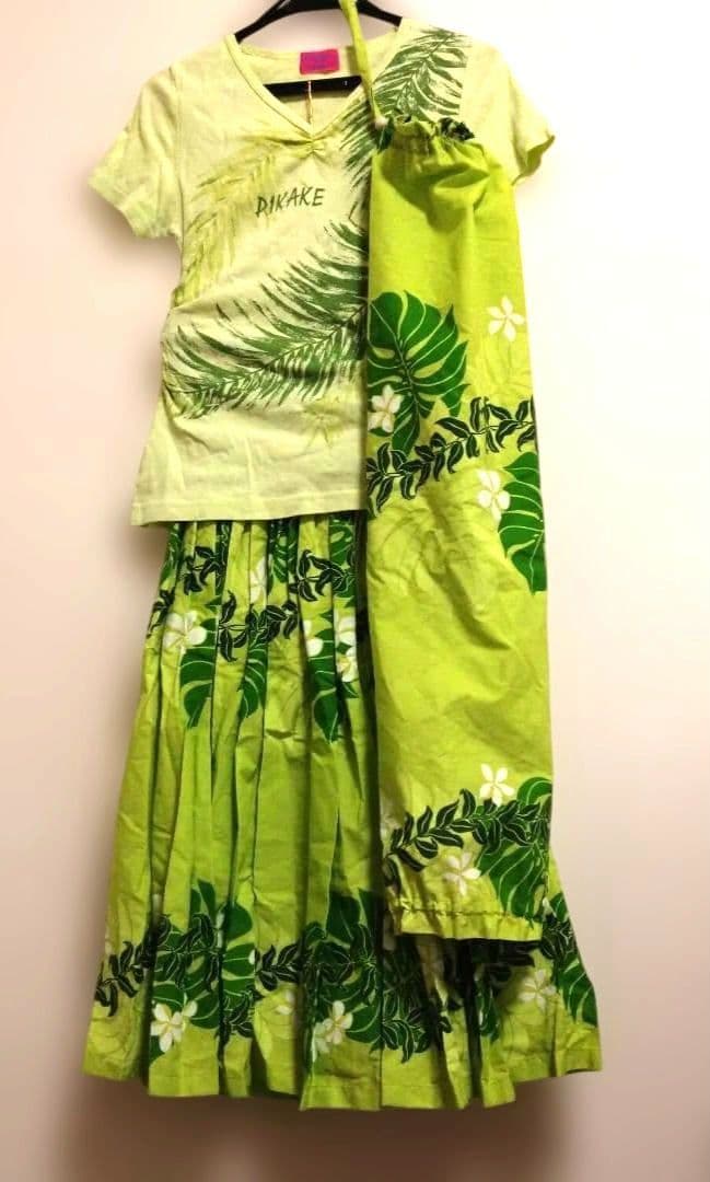 【フラダンスパウスカート&PIKAKE ティシャツセット】袋付き