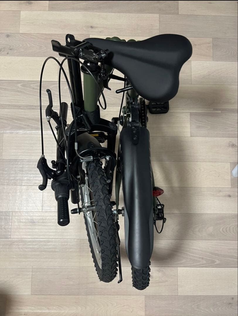 THREE STONE 折りたたみ自転車 オリーブグリーン