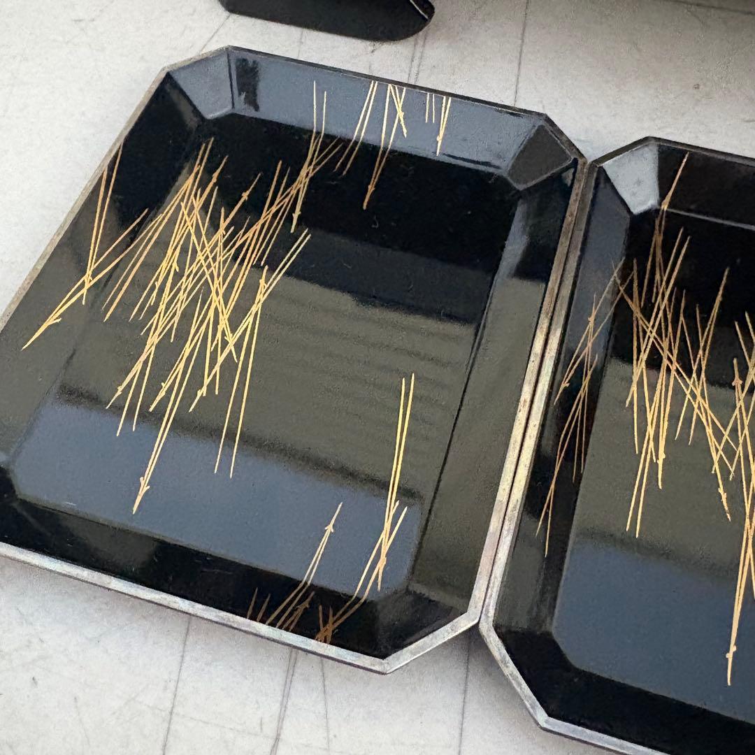 純銀■漆器　蒔絵　作家物　最上級　お正月　おとそ　重箱