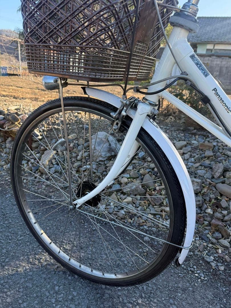 ホワイト 電動アシスト自転車 シティタイプ