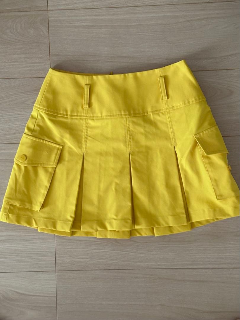 XEXYMIX ハイウエスト カーゴ風 プリーツスカート インナー付　ゴルフ