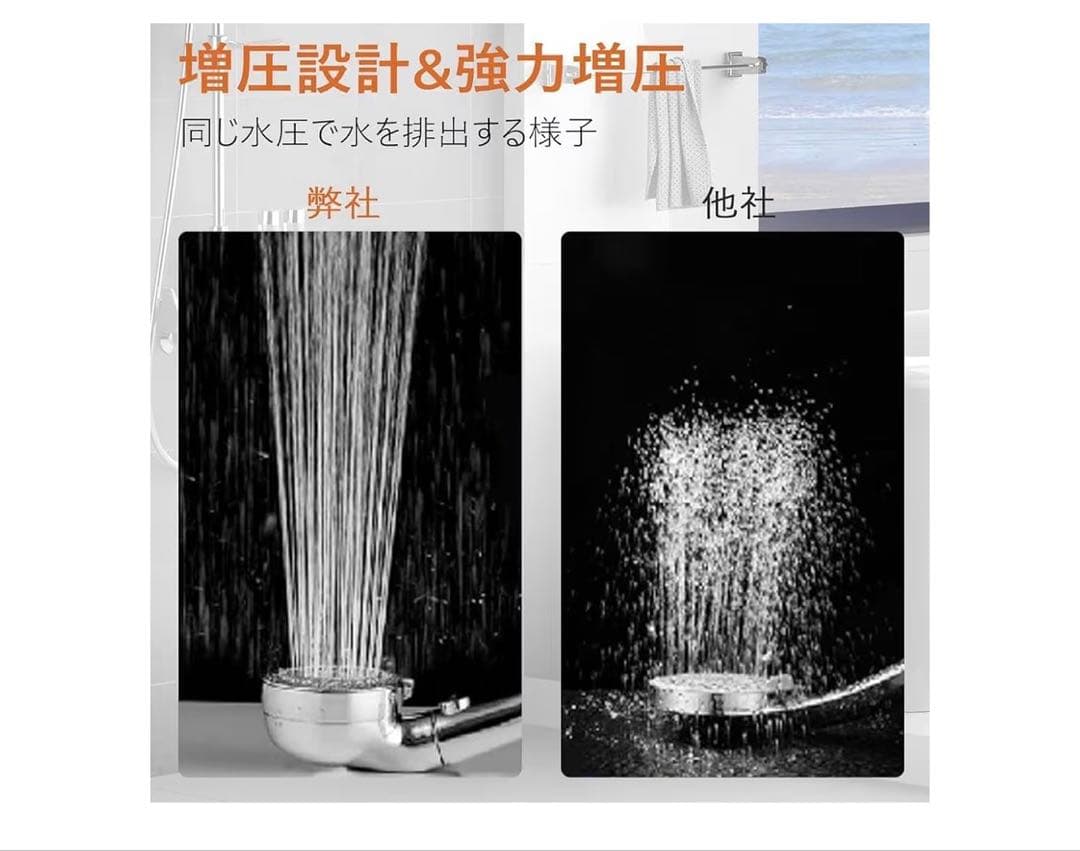 【新品】美肌・保湿効果!!マイクロナノ気泡機能シャワーヘッド節水 超微細気泡