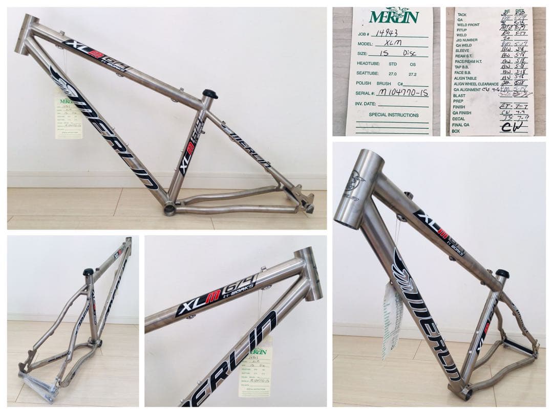 Merlin XLM 6/4 チタン WORKS MTB フレーム 最小S 新品