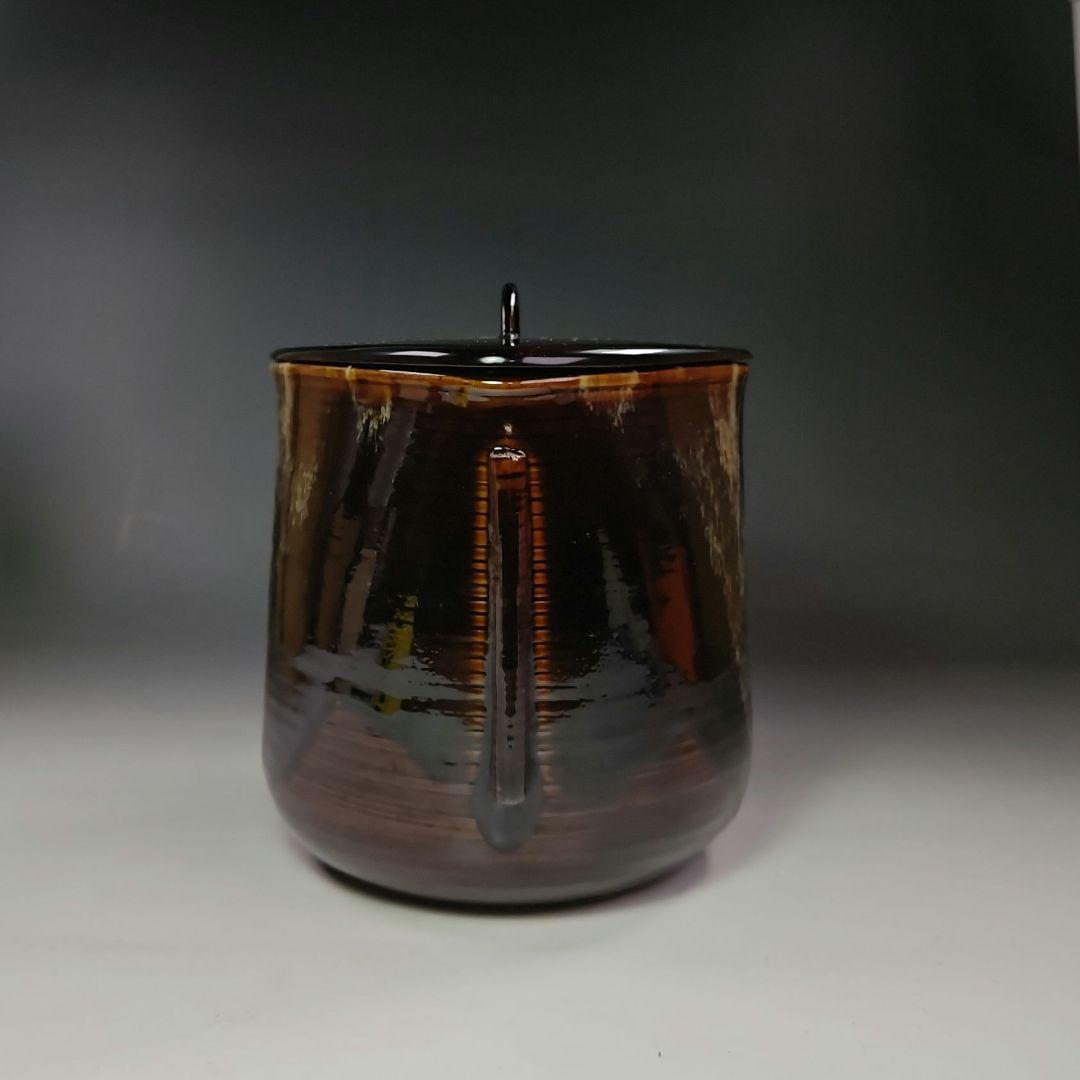 イ695 水指『翠峰造』『大徳寺　藤井誡堂　銘　雲◯　極箱』『高取菱形　塗蓋　』