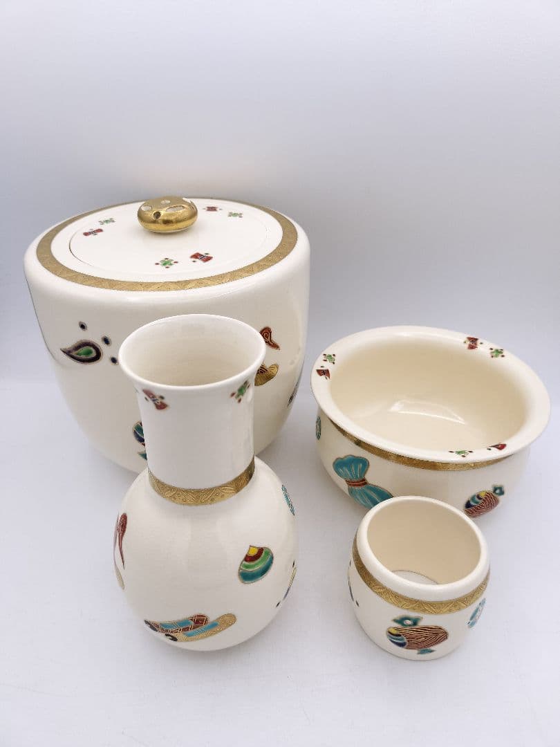 b769 皆具 仁清写宝づくし文 橋本永豊 木箱 茶道具 古物