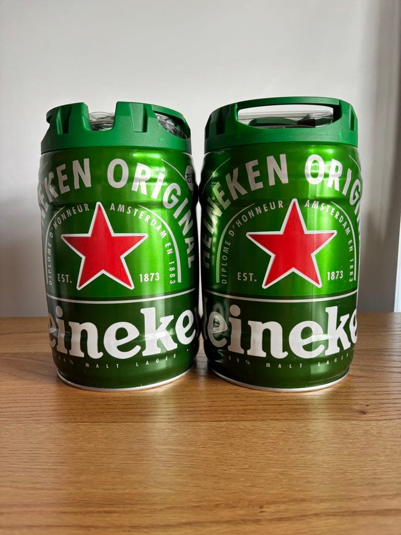 オランダ直輸入 ハイネケン樽生ビール 5リットル×2セット（新品・未開封）
