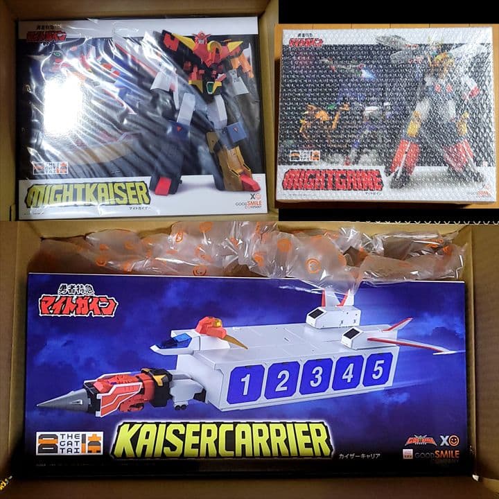 THE 合体　マイトガイン&マイトカイザー & カイザーキャリア セット