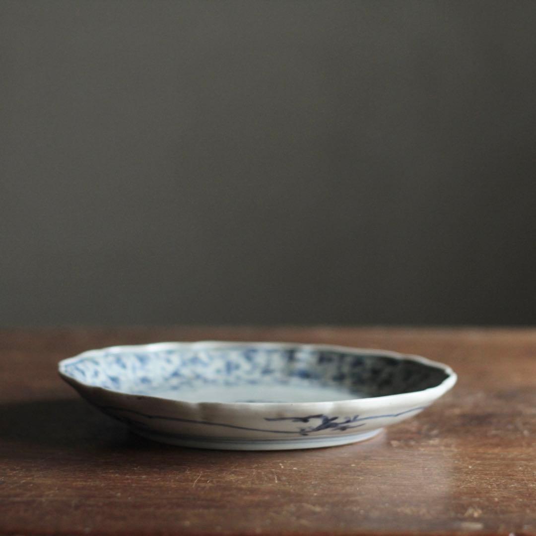 古伊万里 元禄伊万里 藍柿右衛門 中皿 No.5 古美術 古道具 アンティーク