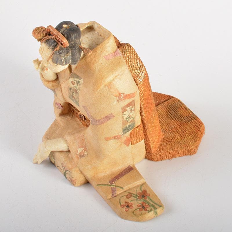 日本人形　木目込み人形　舞妓人形　在銘　時代箱付　C　6197