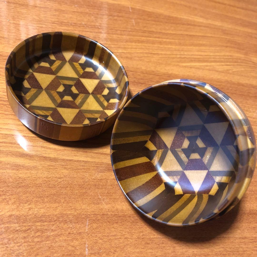 寄木細工 箱根細工 棗 なつめ 無垢 ボンボニエール 合子 茶道具 小物入れ