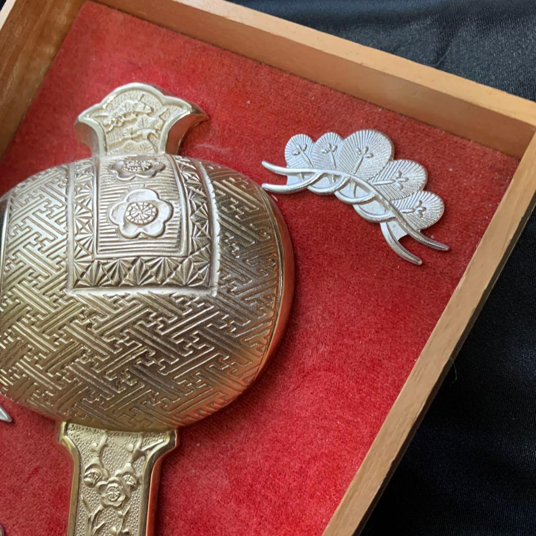 24K金メッキ 日本伝統オブジェ　打ち出の小槌