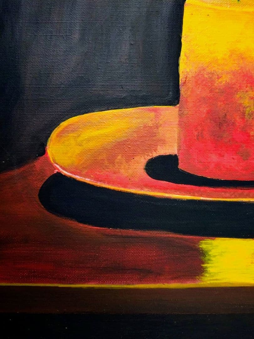 【F6号】髙島野十郎【蝋燭】手描き作品/表裏サイン有り/油彩/油絵/額縁/額装