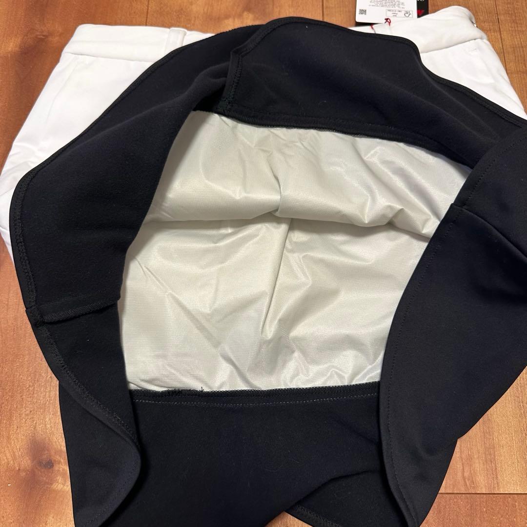 上下裏起毛　中綿スカート　ハイネック長袖　ペプラム　秋冬　セットアップ　ブラック