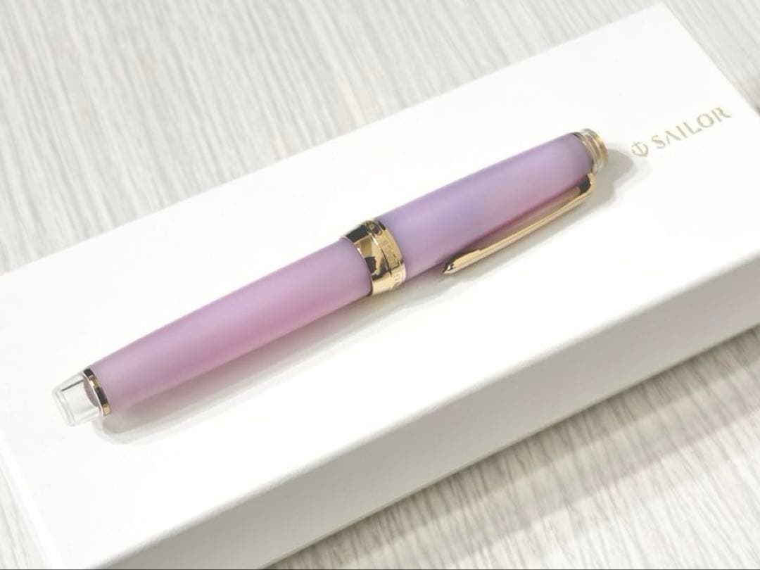 【未使用級】セーラー万年筆　四季織　雨音「凍雨」　中細　21K　H-MF 中細