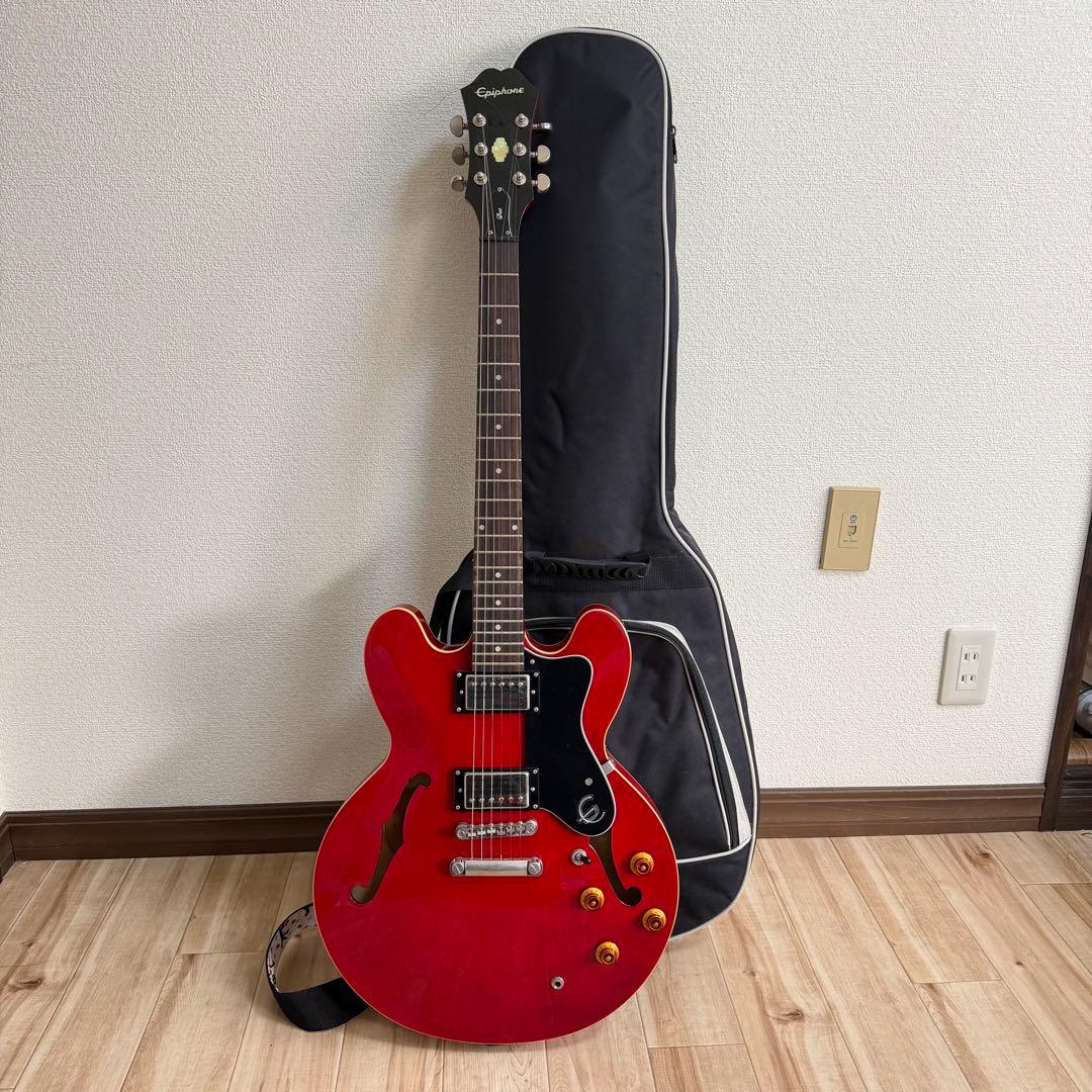 【美品】エレキギターエピフォン　Dot CH ソフトケース付