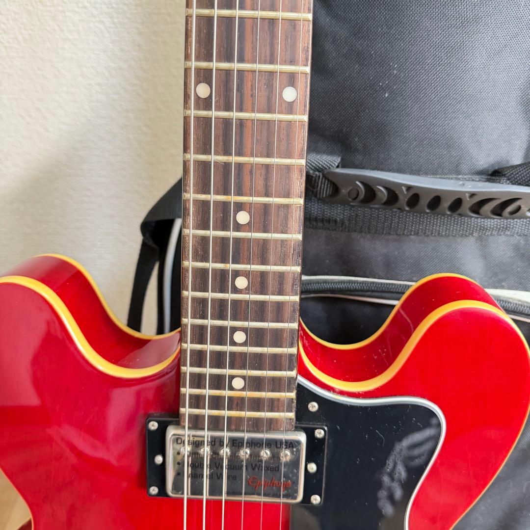 【美品】エレキギターエピフォン　Dot CH ソフトケース付
