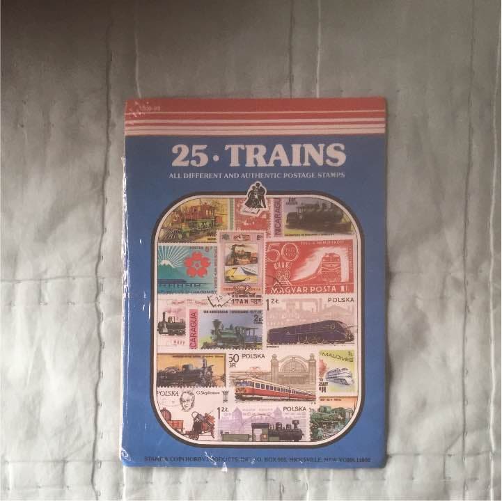 海外切手コレクション　25 Trains 汽車25