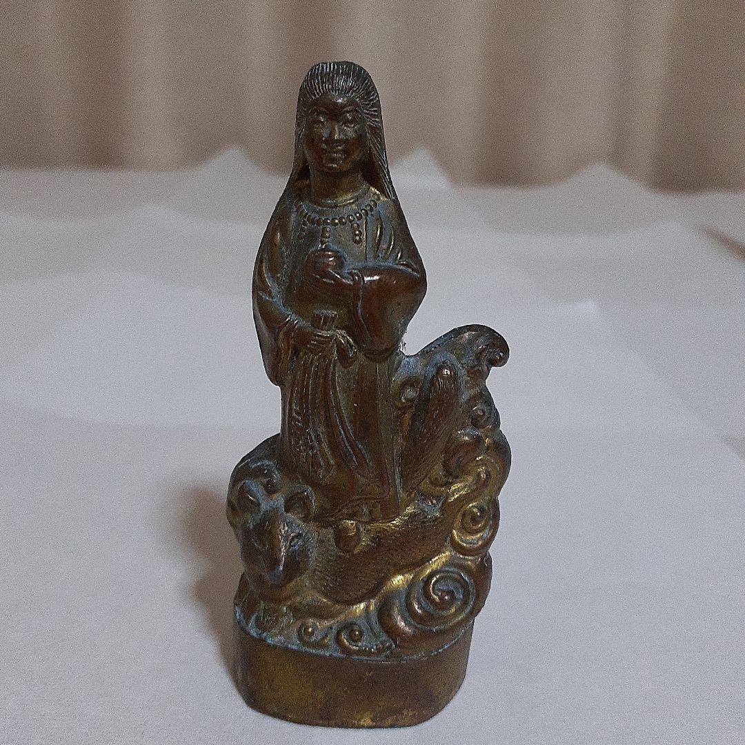 戦前【稲荷神像】神像　仏像　厨子