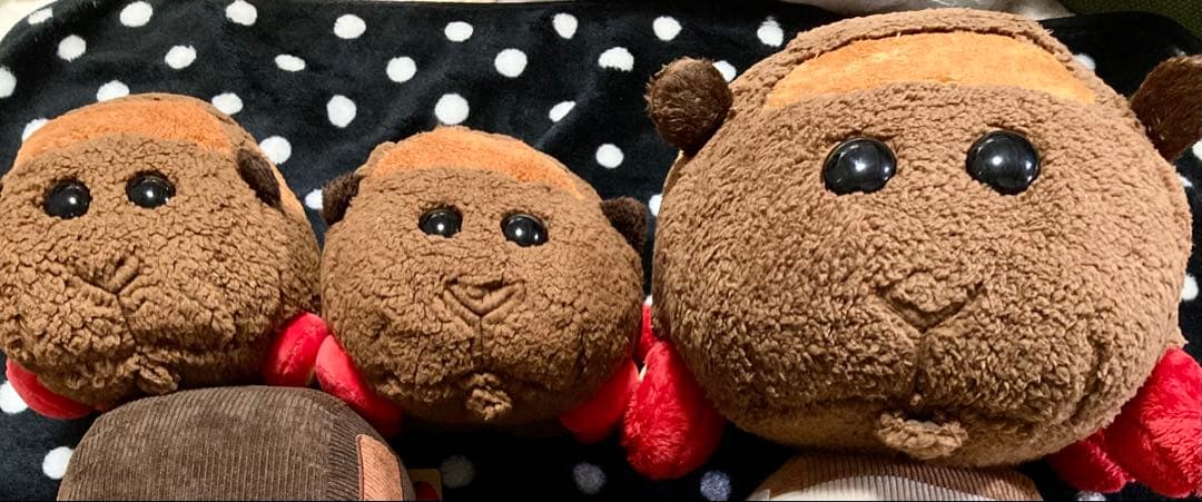 3個　プイプイモルカー テディぬいぐるみ　ほっこりいやされ めちゃでか でっかい