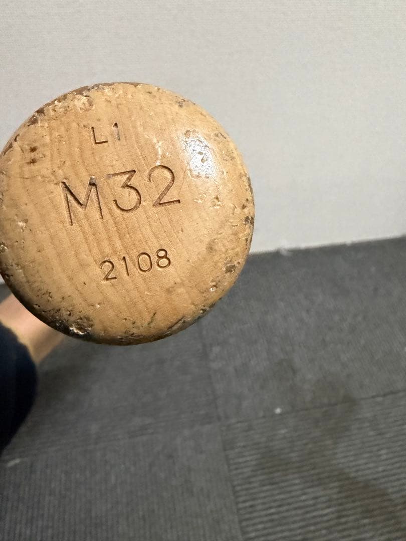 ミズノプロ木製バット NPB規格　ロッテ佐藤都志也実使用