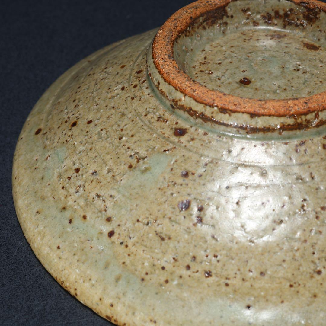 浜田庄司　象嵌小皿　まんじゅう皿　人間国宝　民藝　R1488w3K2